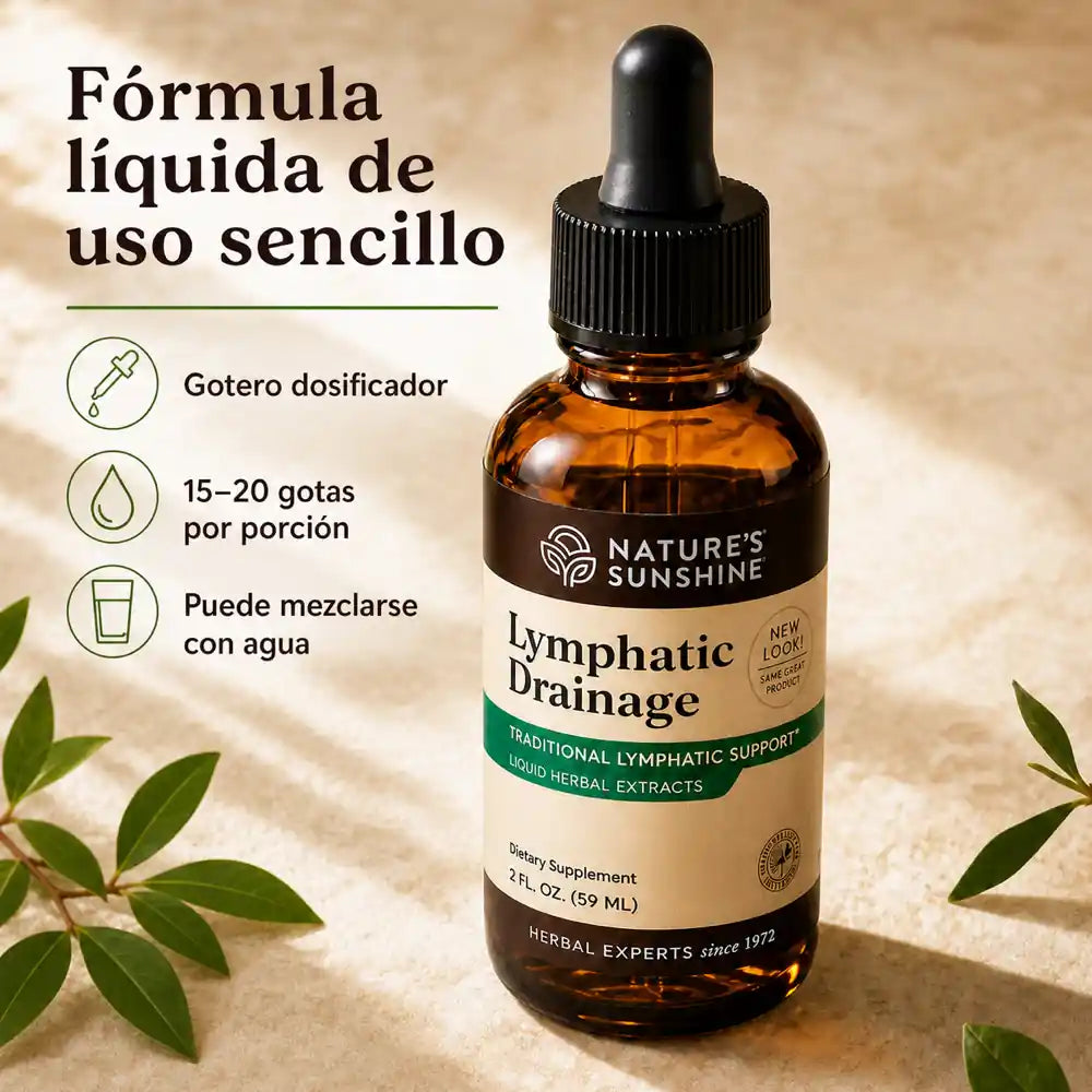 Gotero dosificador y guía de porción de Lymphatic Drainage